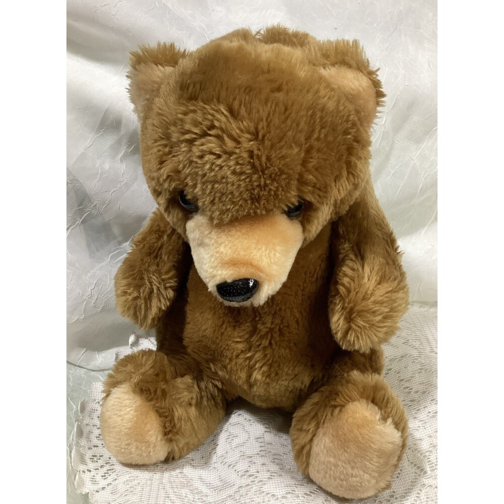 Vintage Roly Poly Brown Bear Sitting Pot Belly California Stuffed Toys Animal
